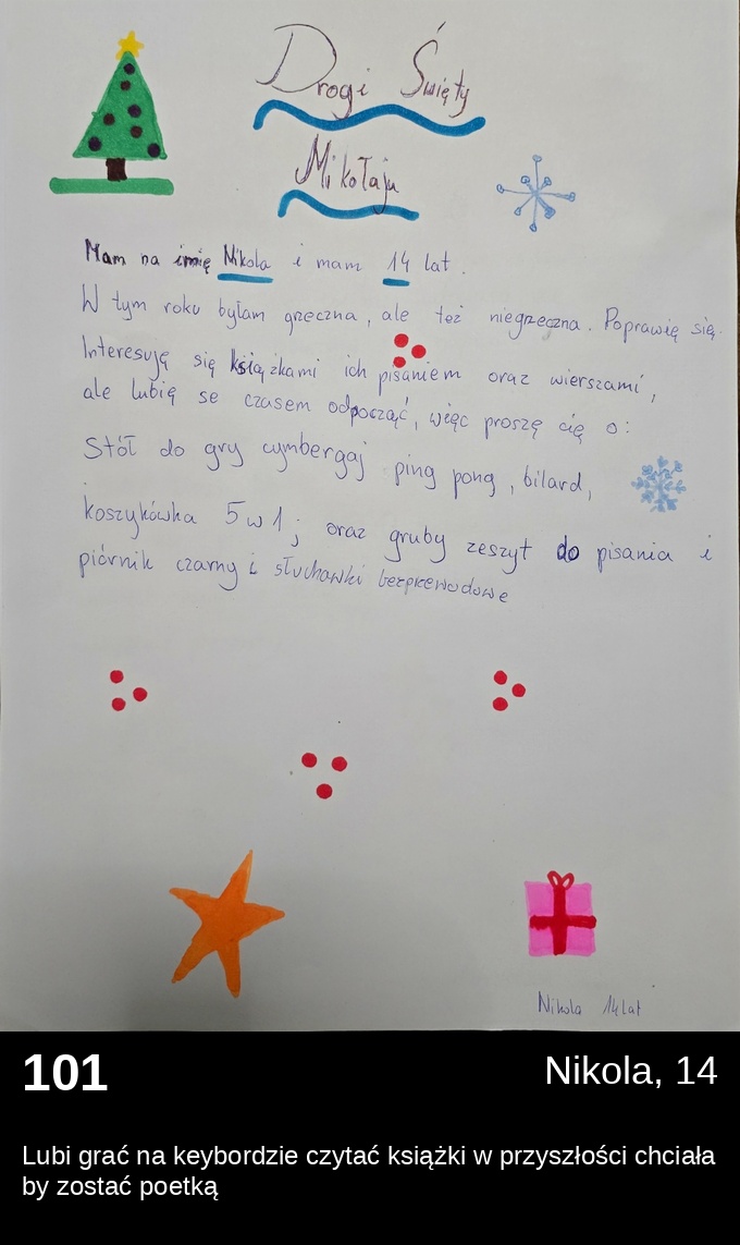 List 101 - Listy do Świętego Mikołaja 2025