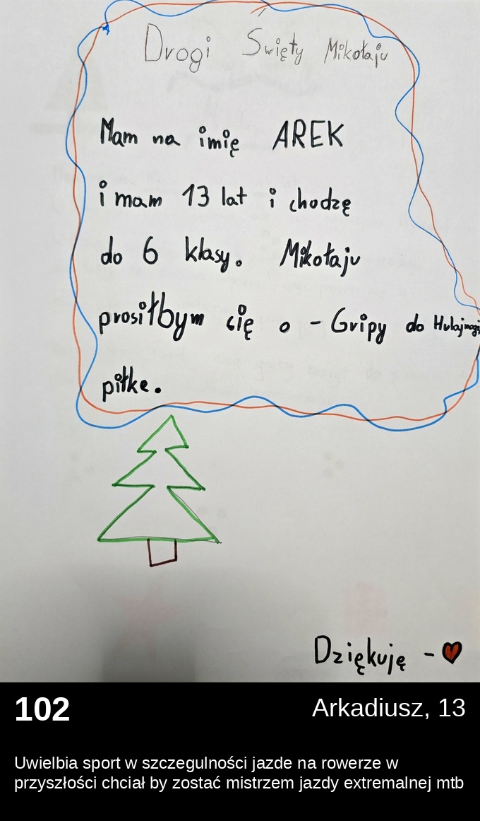 List 102 - Listy do Świętego Mikołaja 2025