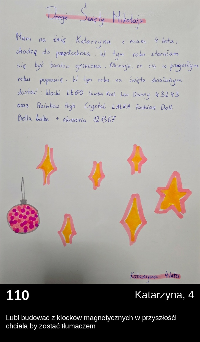 List 110 - Listy do Świętego Mikołaja 2025