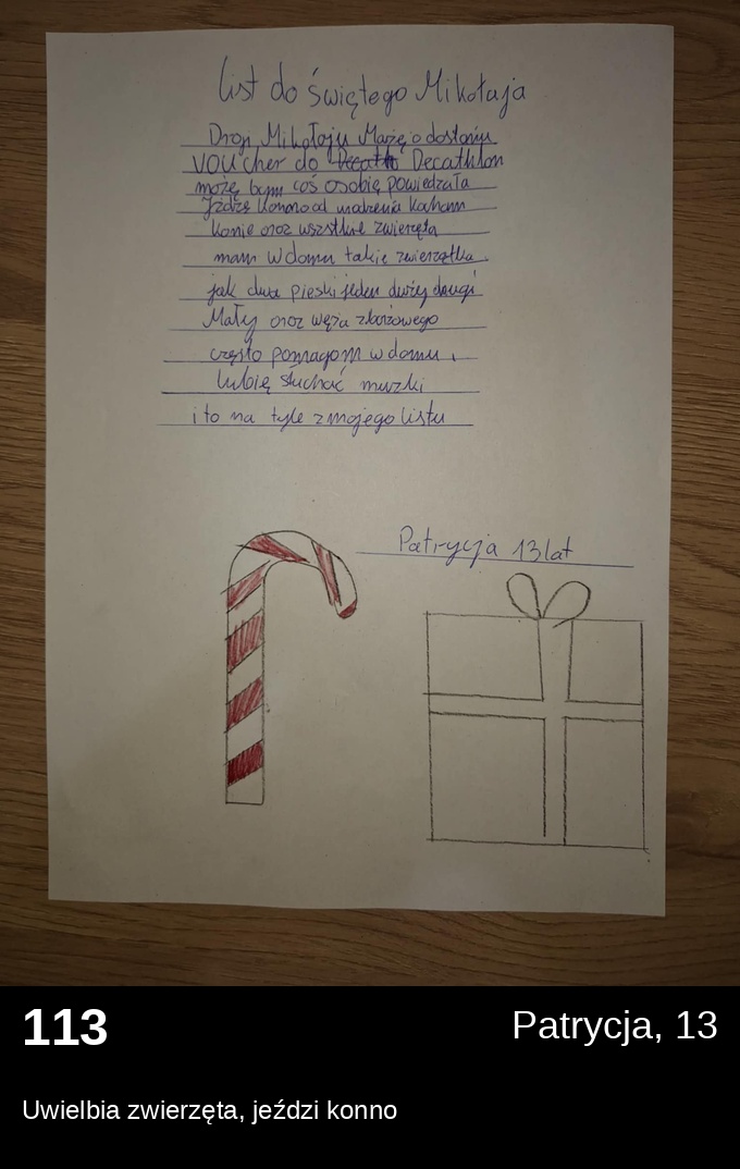List 113 - Listy do Świętego Mikołaja 2025