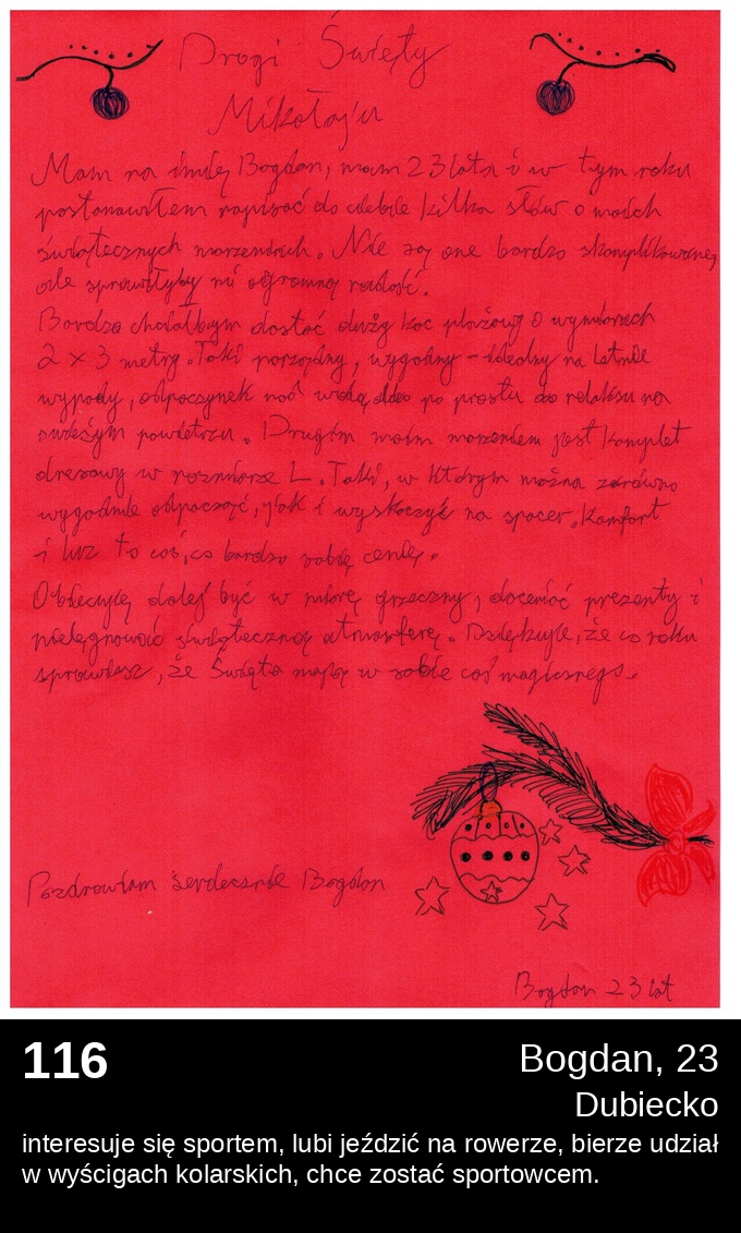 List 116 - Listy do Świętego Mikołaja 2025