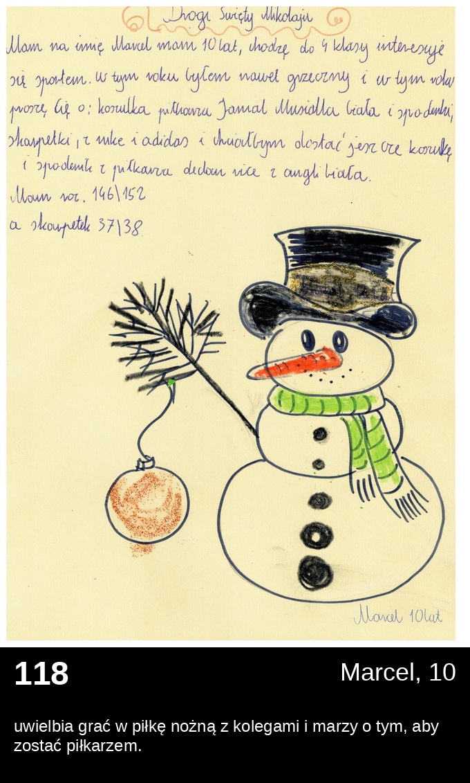 List 118 - Listy do Świętego Mikołaja 2025