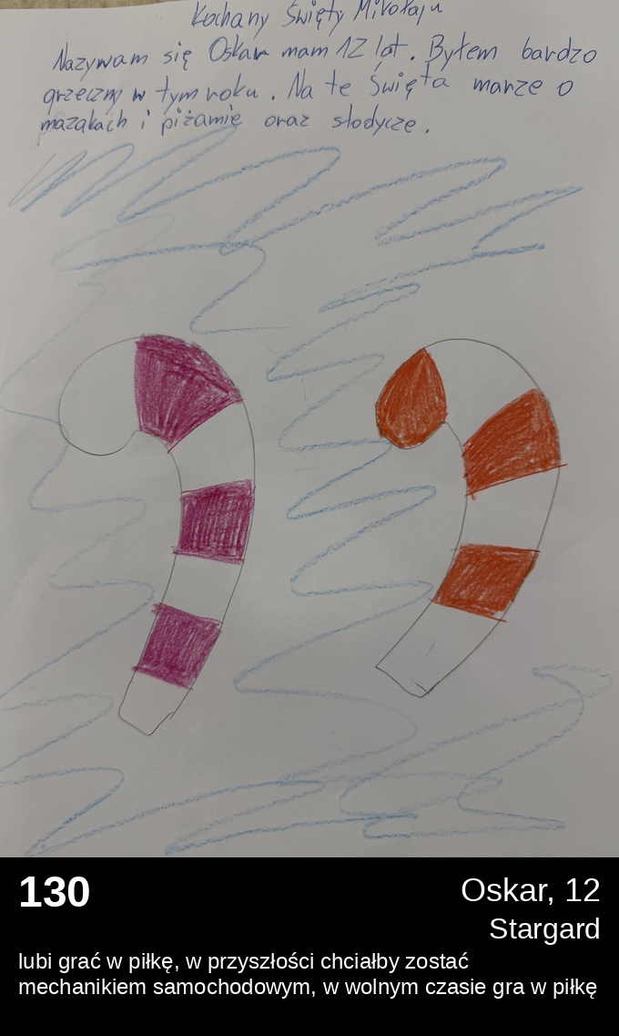 List 130 - Listy do Świętego Mikołaja 2025