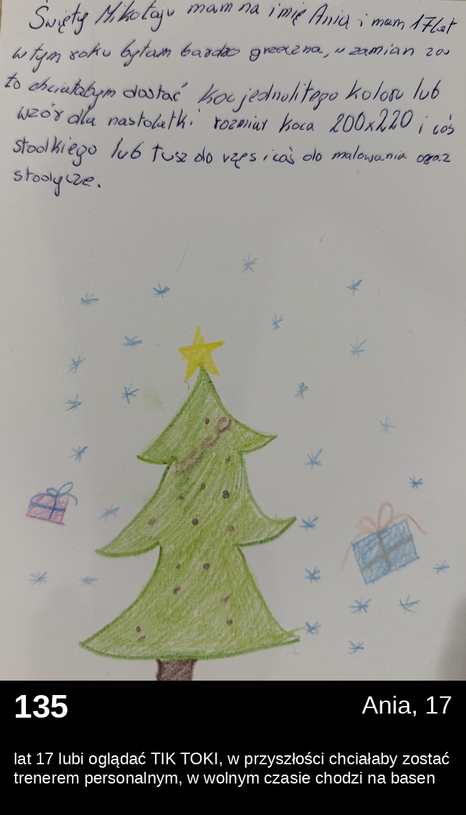 List 135 - Listy do Świętego Mikołaja 2025