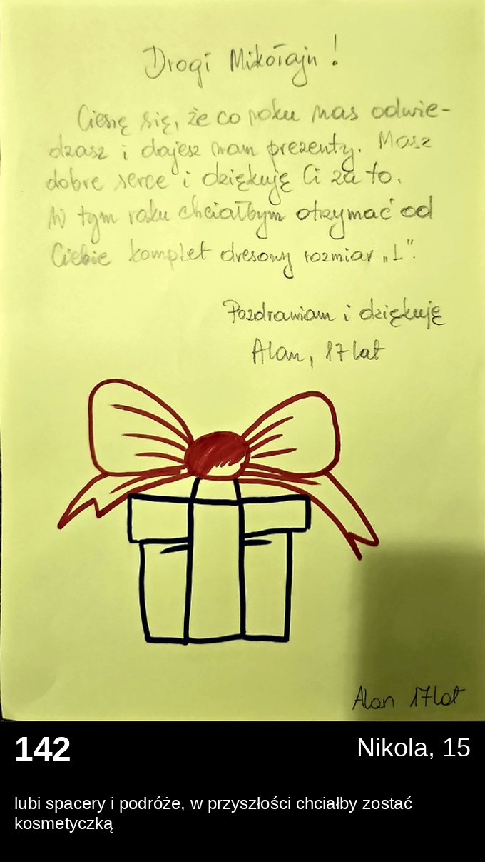 List 142 - Listy do Świętego Mikołaja 2025