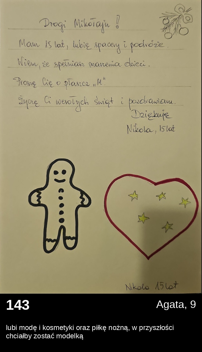 List 143 - Listy do Świętego Mikołaja 2025