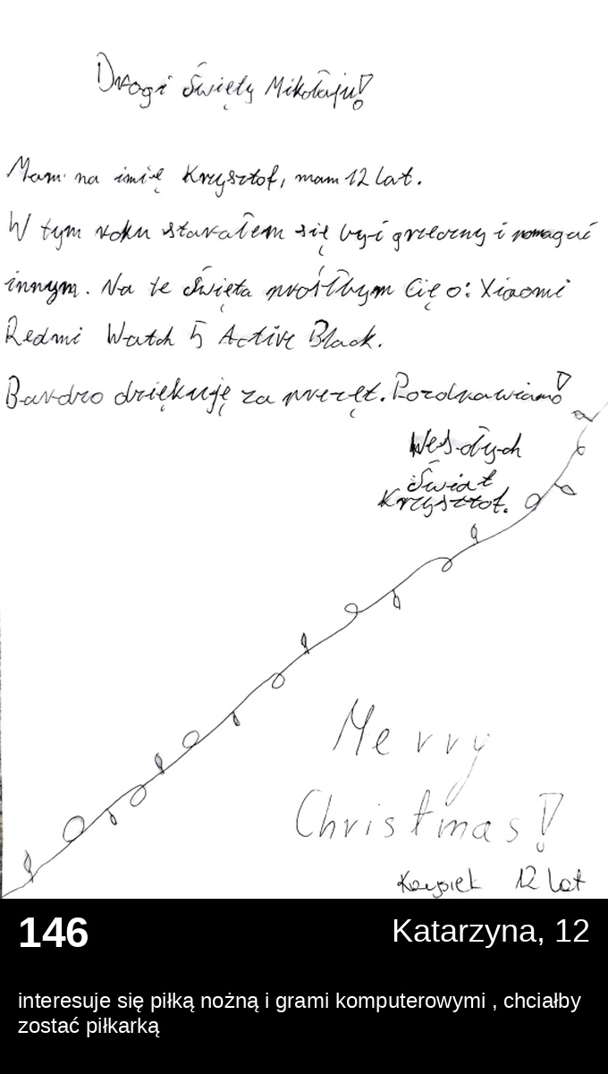 List 146 - Listy do Świętego Mikołaja 2025