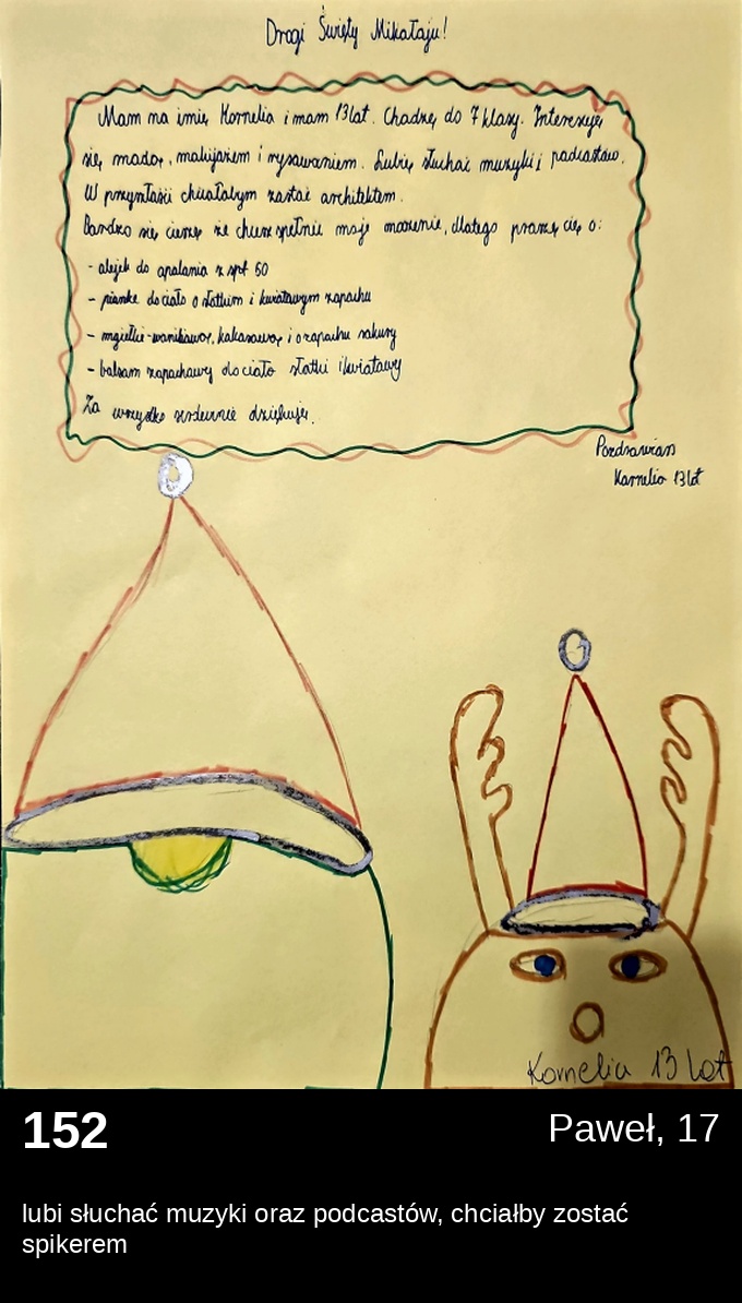 List 152 - Listy do Świętego Mikołaja 2025