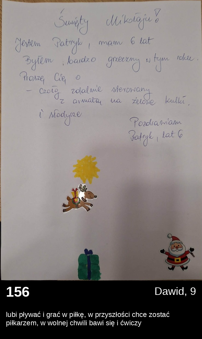 List 156 - Listy do Świętego Mikołaja 2025