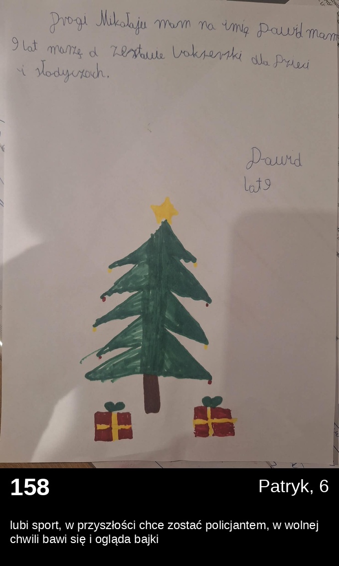 List 158 - Listy do Świętego Mikołaja 2025