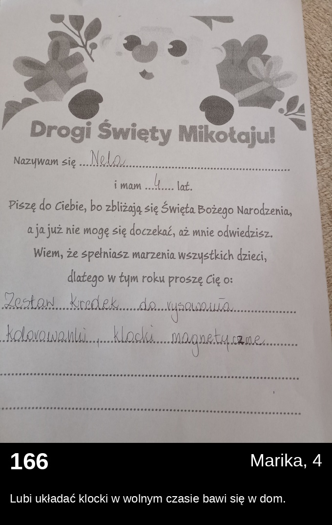 List 166 - Listy do Świętego Mikołaja 2025