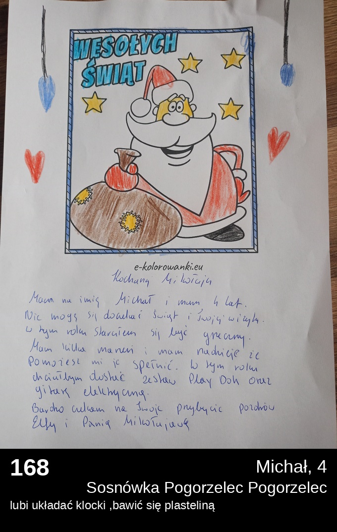 List 168 - Listy do Świętego Mikołaja 2025