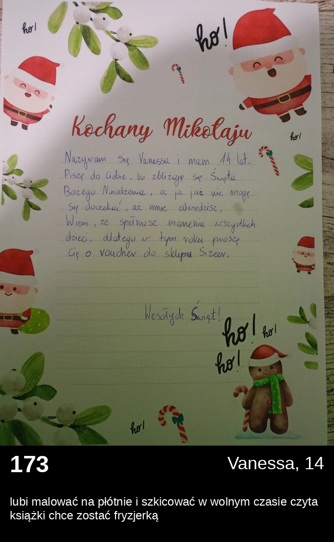 List 173 - Listy do Świętego Mikołaja 2025