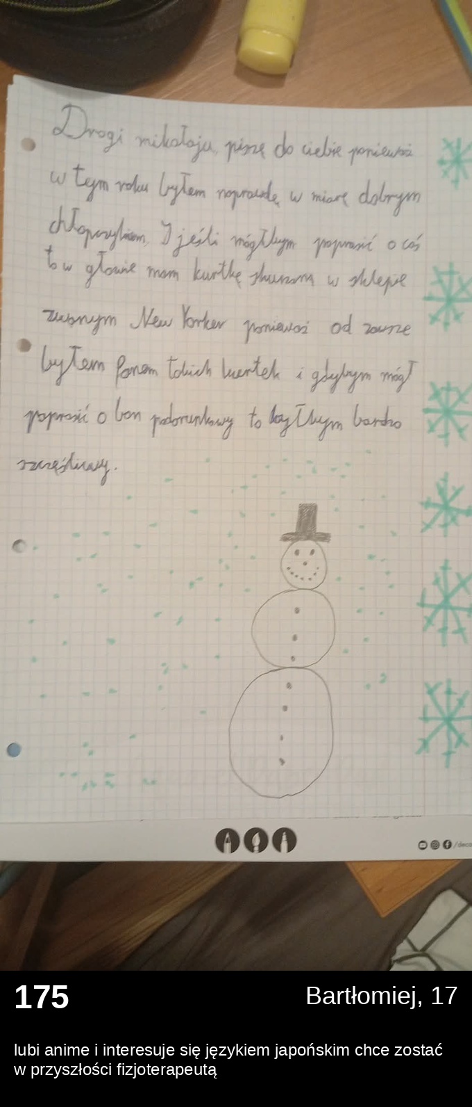 List 175 - Listy do Świętego Mikołaja 2025