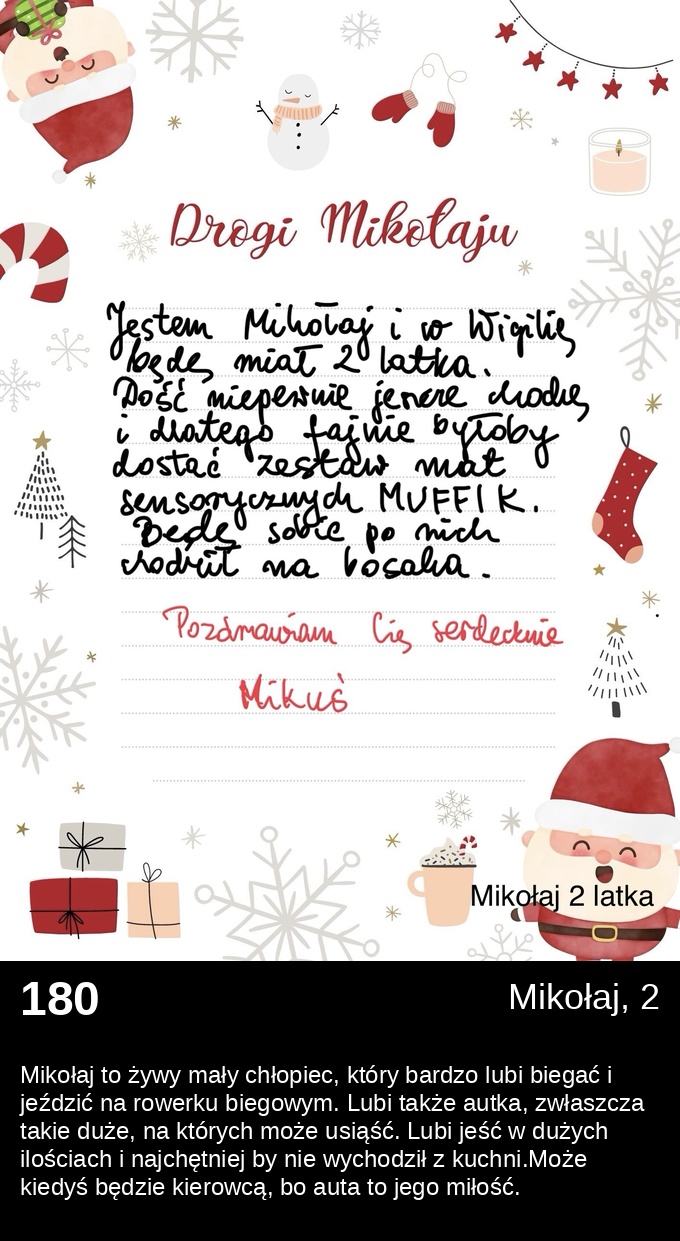 List 180 - Listy do Świętego Mikołaja 2025