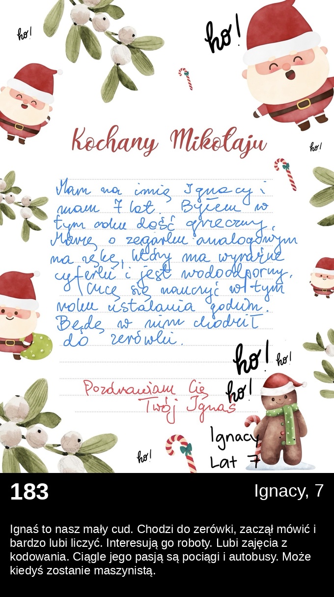 List 183 - Listy do Świętego Mikołaja 2025