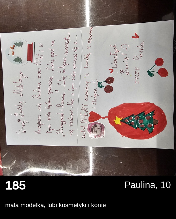 List 185 - Listy do Świętego Mikołaja 2025