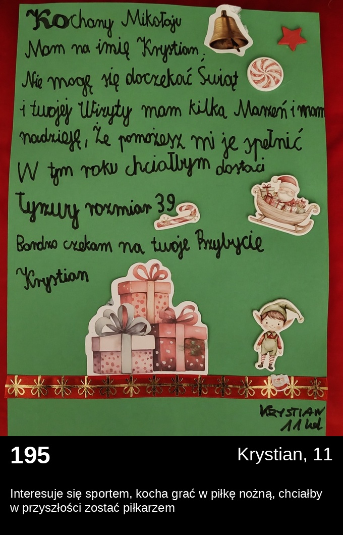 List 195 - Listy do Świętego Mikołaja 2025