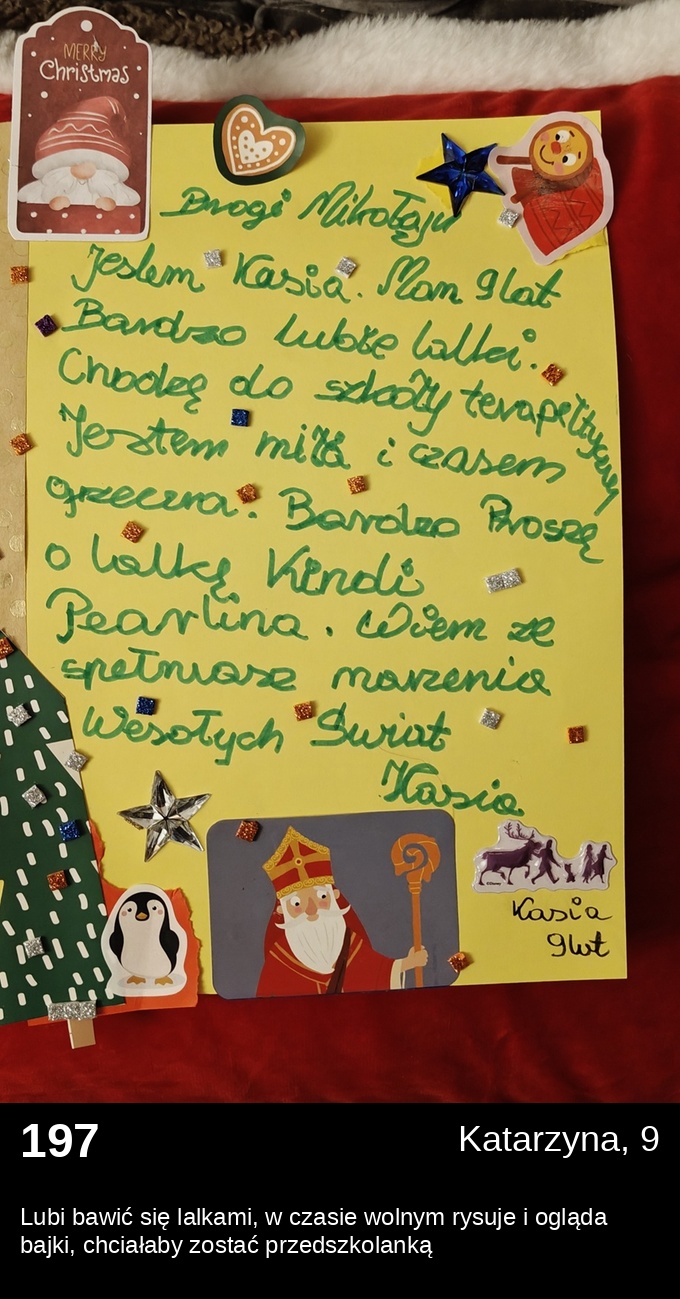 List 197 - Listy do Świętego Mikołaja 2025