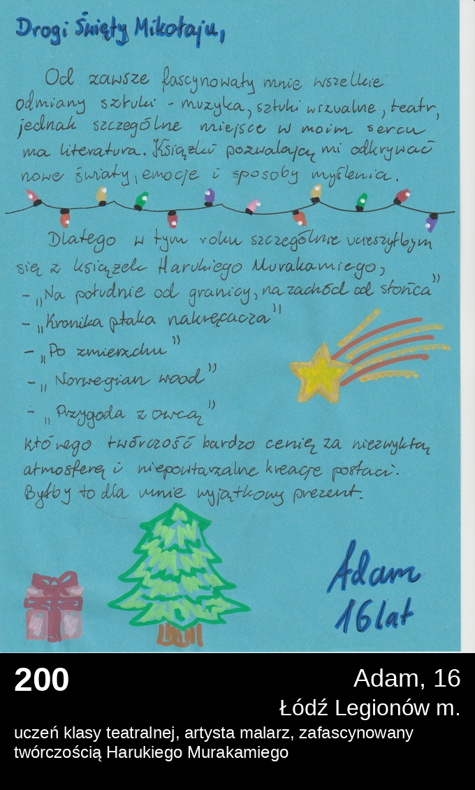 List 200 - Listy do Świętego Mikołaja 2025