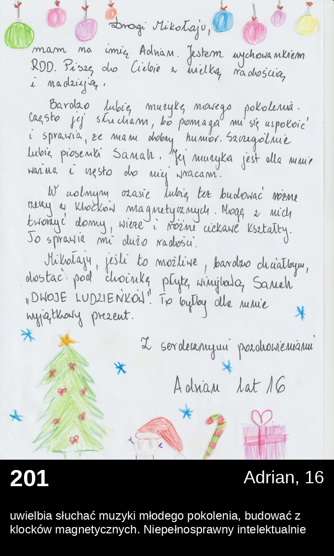 List 201 - Listy do Świętego Mikołaja 2025