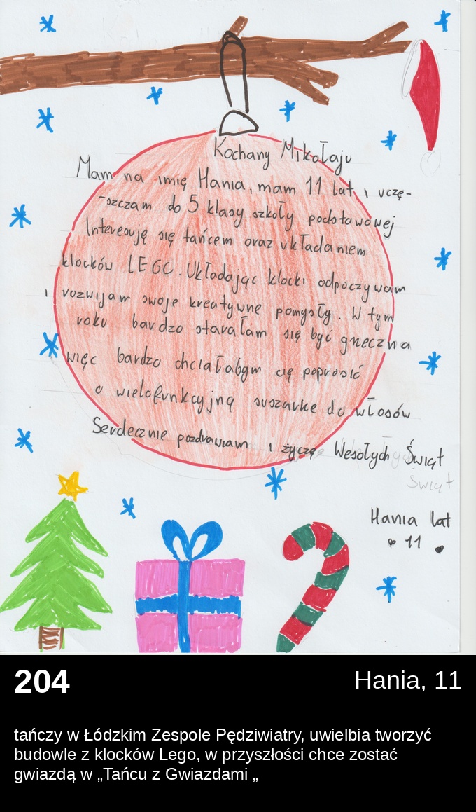 List 204 - Listy do Świętego Mikołaja 2025