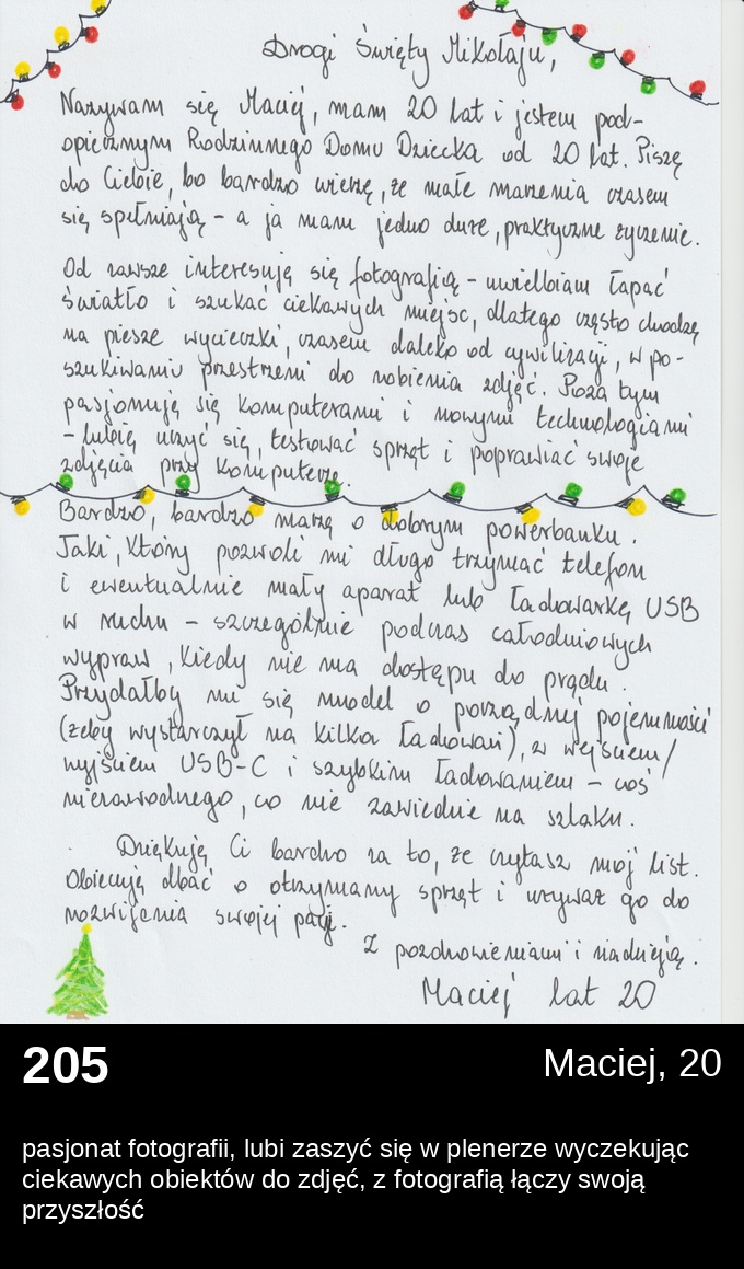 List 205 - Listy do Świętego Mikołaja 2025