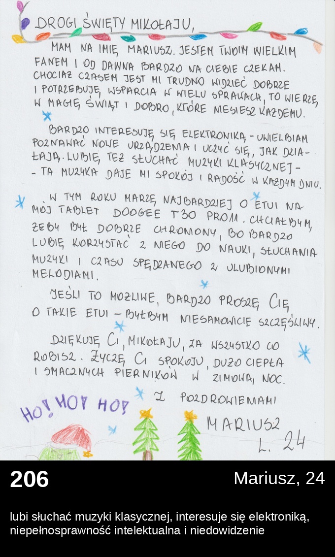 List 206 - Listy do Świętego Mikołaja 2025
