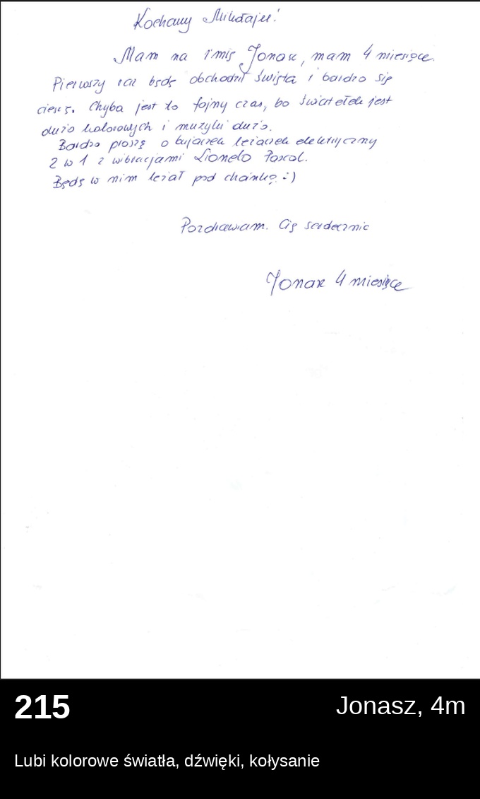 List 215 - Listy do Świętego Mikołaja 2025