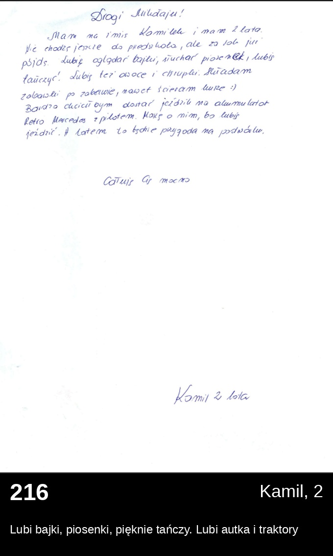 List 216 - Listy do Świętego Mikołaja 2025