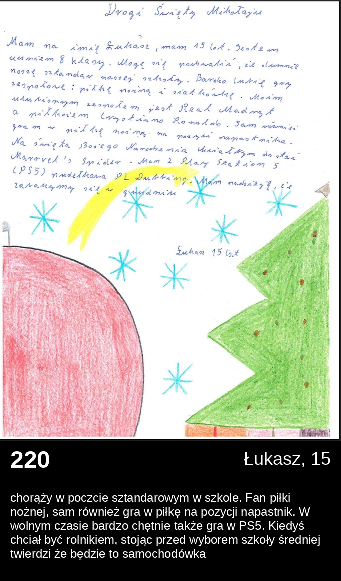 List 220 - Listy do Świętego Mikołaja 2025