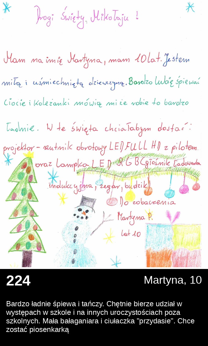 List 224 - Listy do Świętego Mikołaja 2025