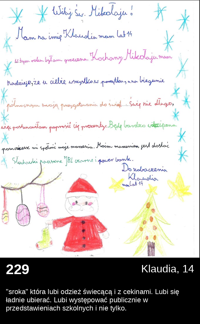 List 229 - Listy do Świętego Mikołaja 2025