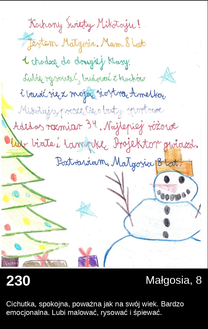 List 230 - Listy do Świętego Mikołaja 2025