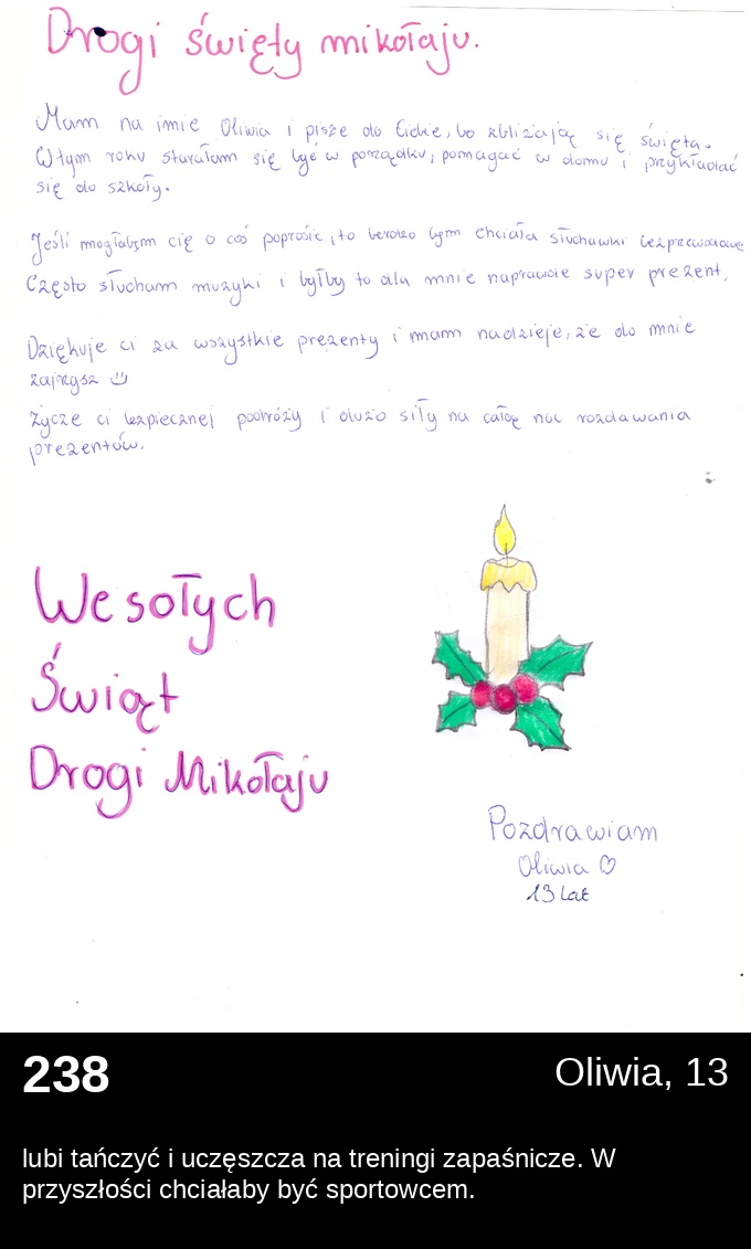 List 238 - Listy do Świętego Mikołaja 2025