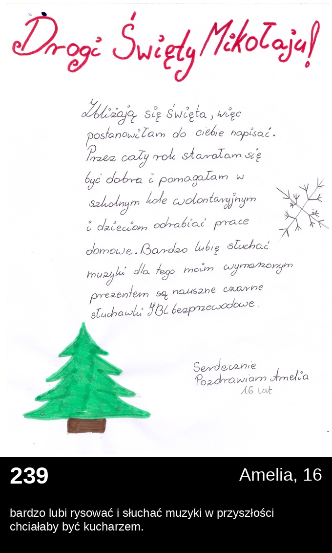 List 239 - Listy do Świętego Mikołaja 2025