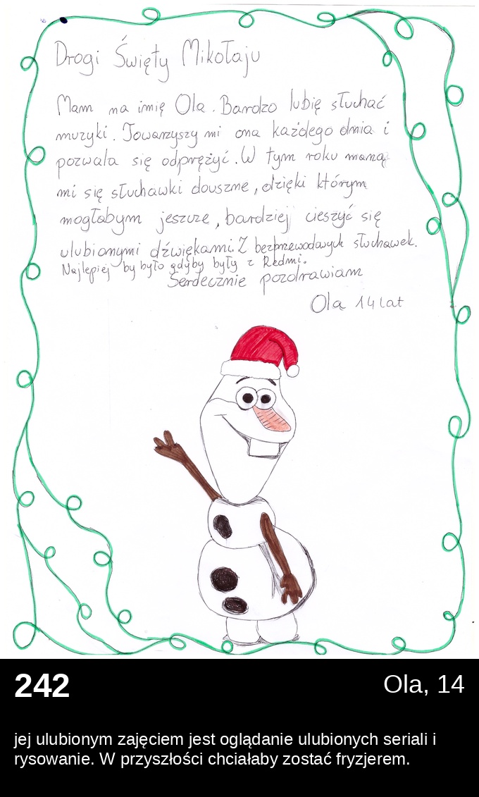 List 242 - Listy do Świętego Mikołaja 2025