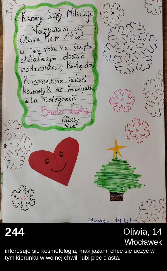 List 244 - Listy do Świętego Mikołaja 2025