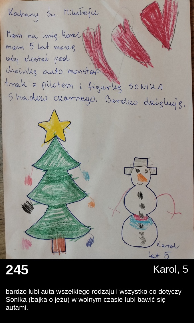 List 245 - Listy do Świętego Mikołaja 2025