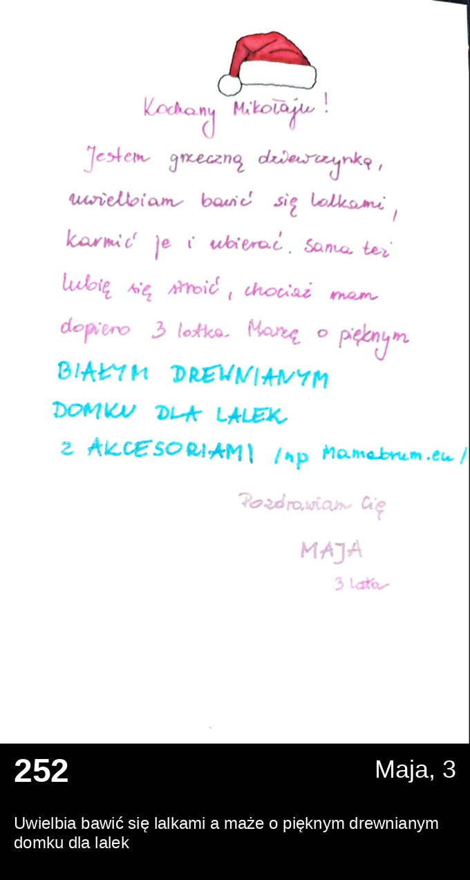 List 252 - Listy do Świętego Mikołaja 2025