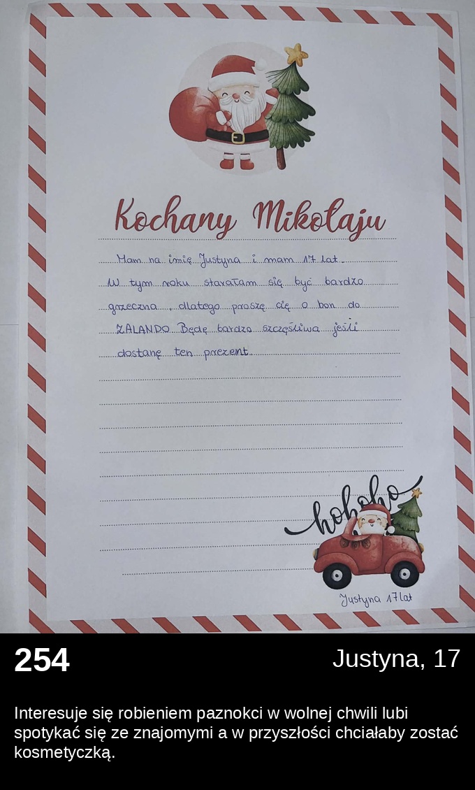 List 254 - Listy do Świętego Mikołaja 2025