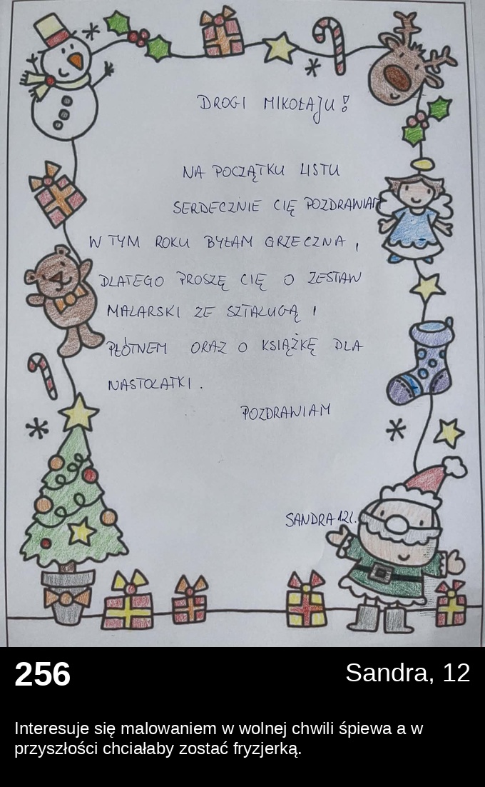 List 256 - Listy do Świętego Mikołaja 2025