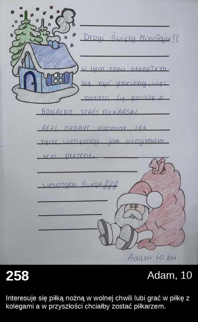 List 258 - Listy do Świętego Mikołaja 2025