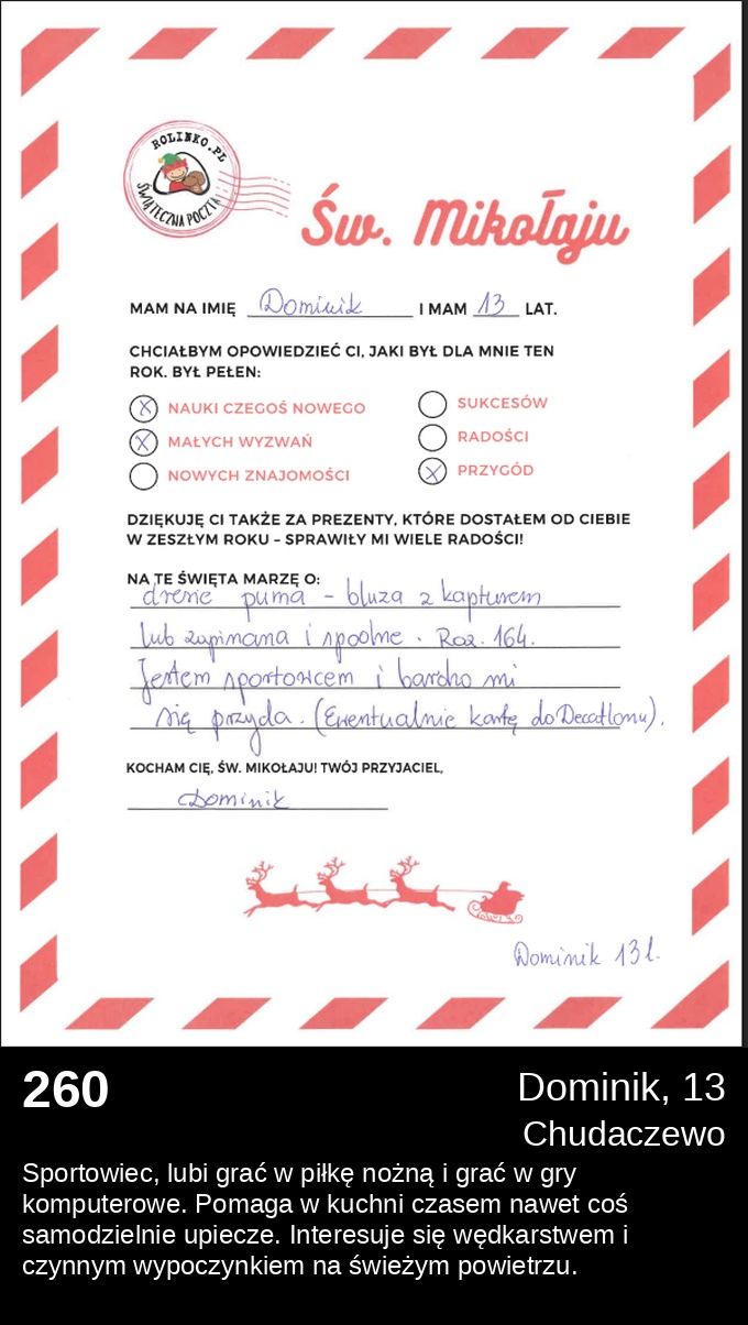 List 260 - Listy do Świętego Mikołaja 2025