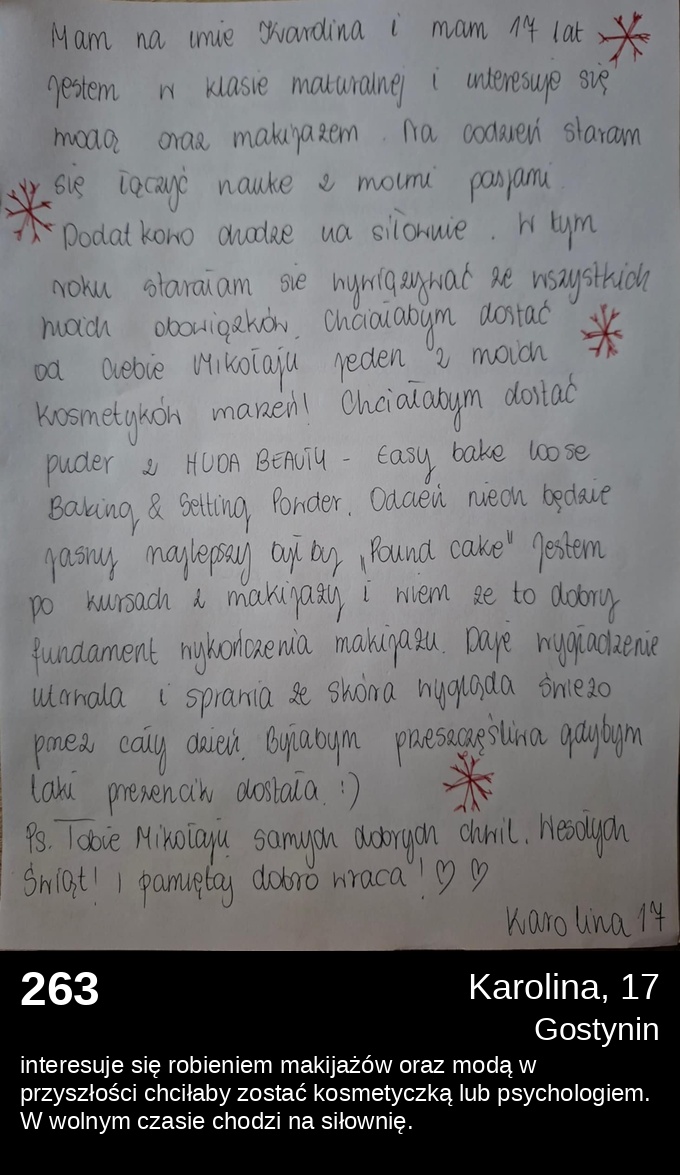 List 263 - Listy do Świętego Mikołaja 2025