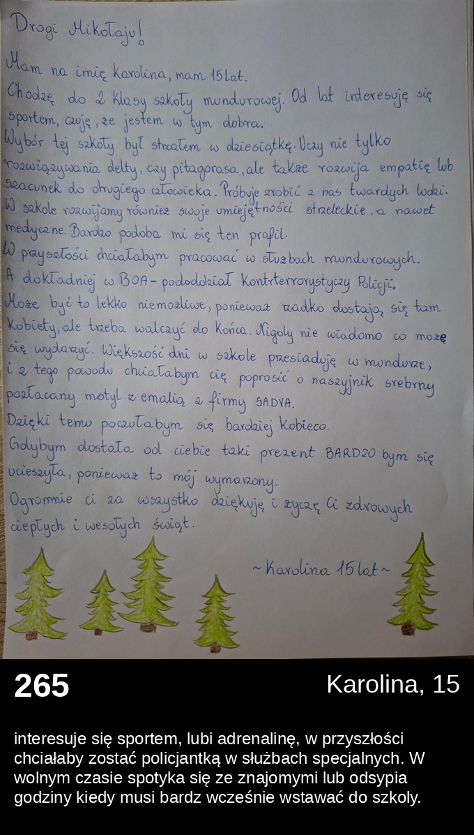 List 265 - Listy do Świętego Mikołaja 2025