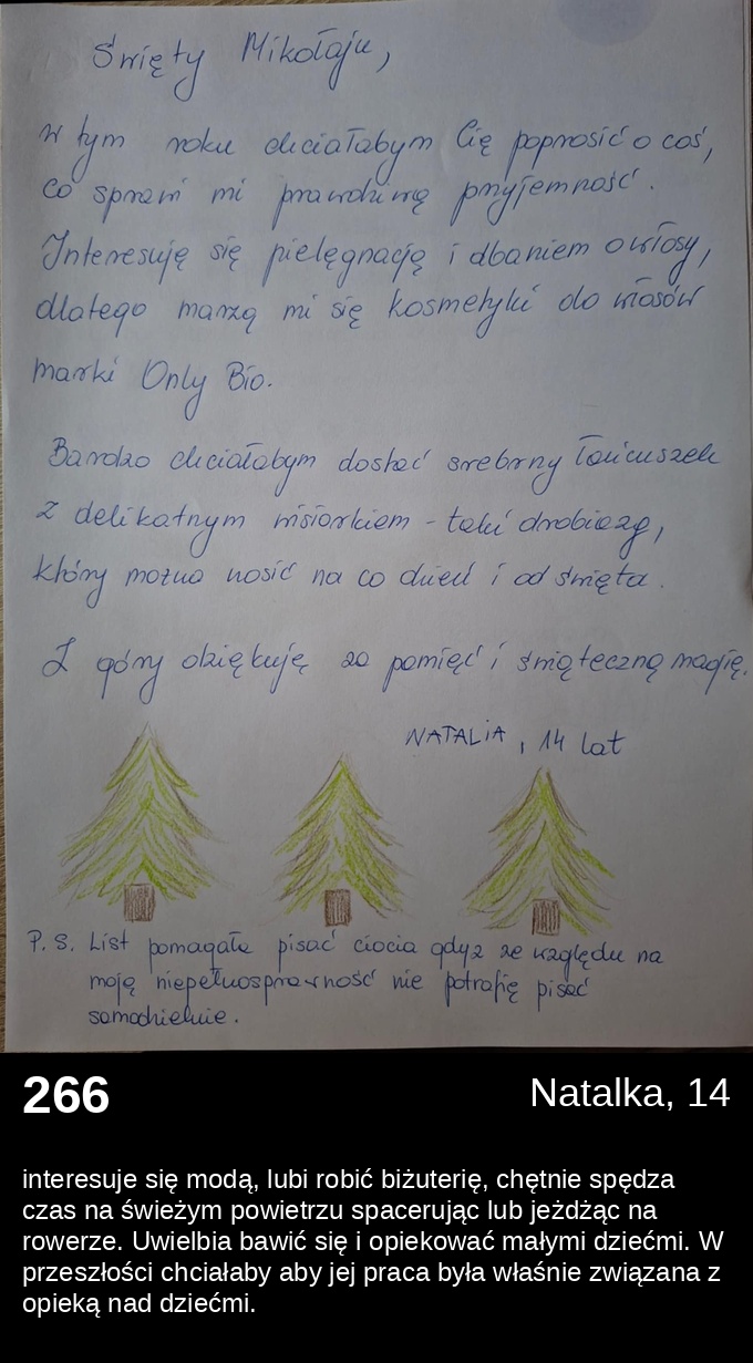 List 266 - Listy do Świętego Mikołaja 2025