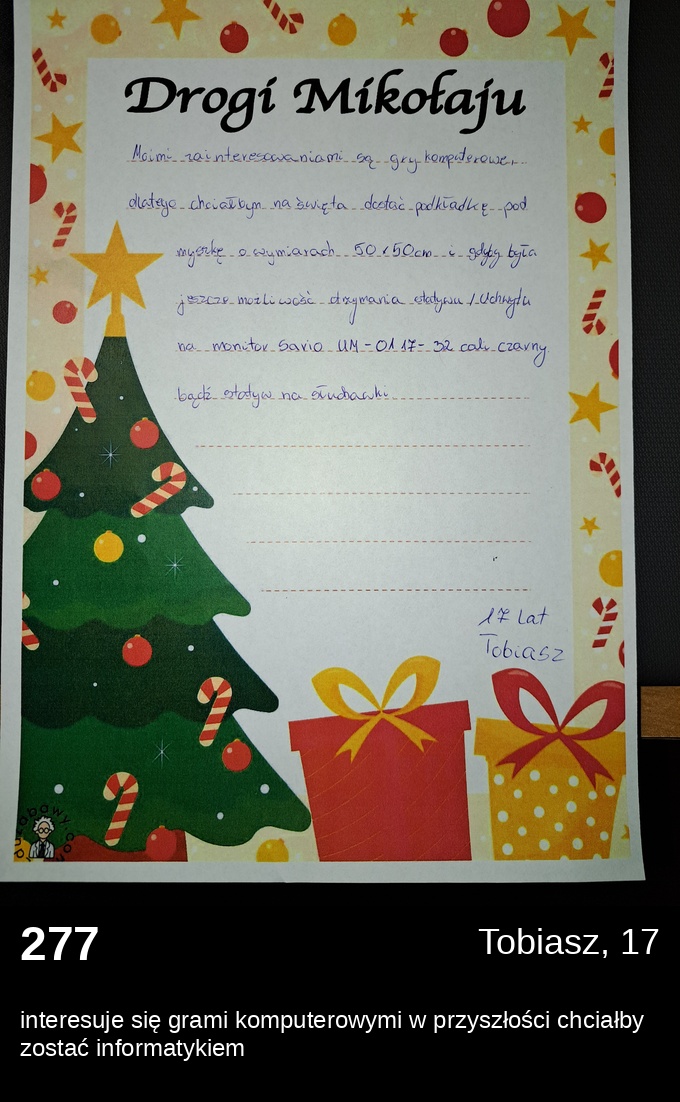 List 277 - Listy do Świętego Mikołaja 2025