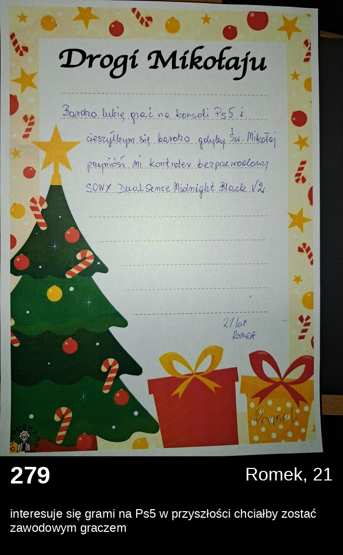 List 279 - Listy do Świętego Mikołaja 2025