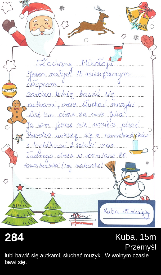 List 284 - Listy do Świętego Mikołaja 2025